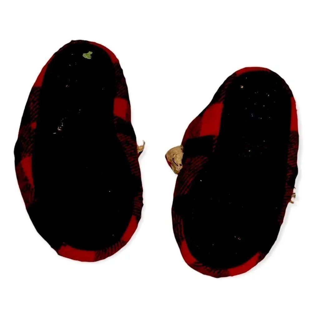 Dearfoams Plaid “LIL BEAR” Slippers